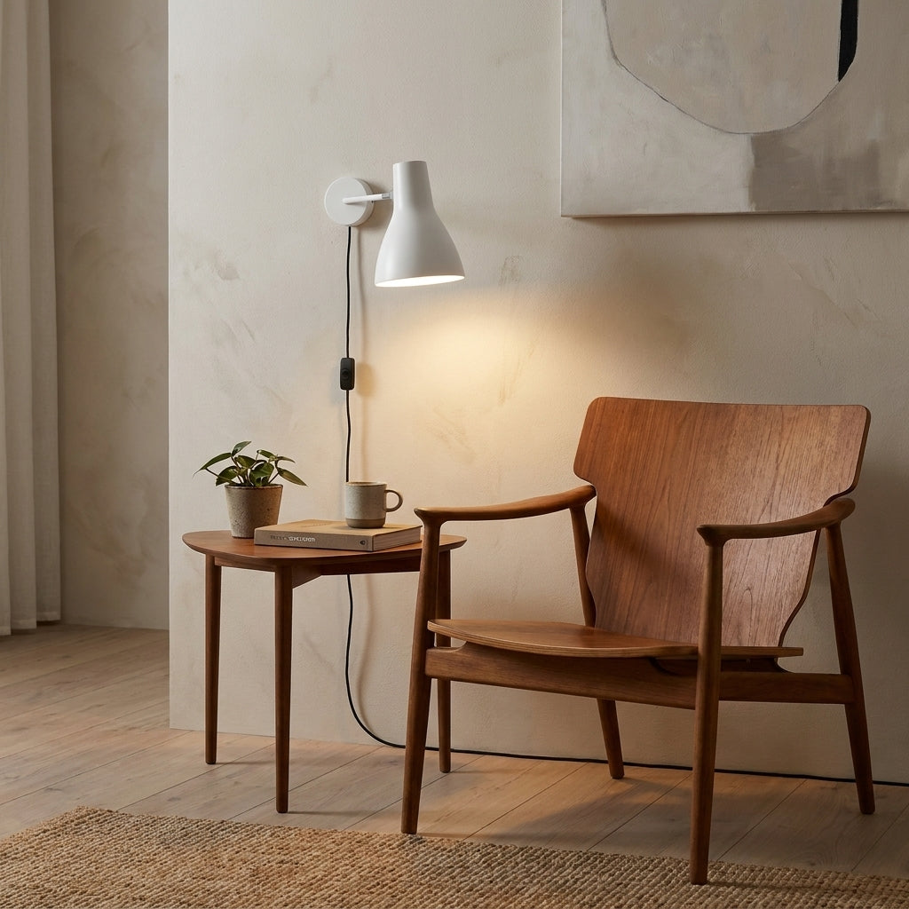 Modryx matte Metallwandleuchte mit verstellbarem Arm – Moderne minimalistische Wandleuchte für eine Akzentwand im Wohnzimmer | Souliia