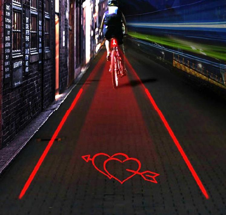 Laserlights Bicycle Safety Light — 5 LED Lane Projection
