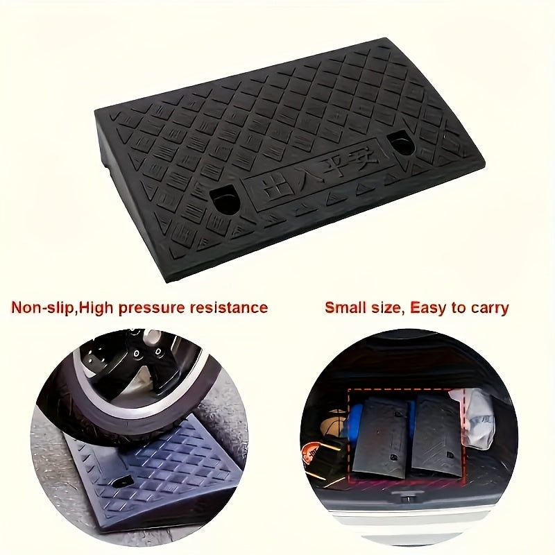 Set of 2 Curb Ramps, 10 cm Height, Made of PE - Souliia