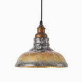 Smoky Gray Glass and Brushed Bronze Metal Pendant Light | Souliia