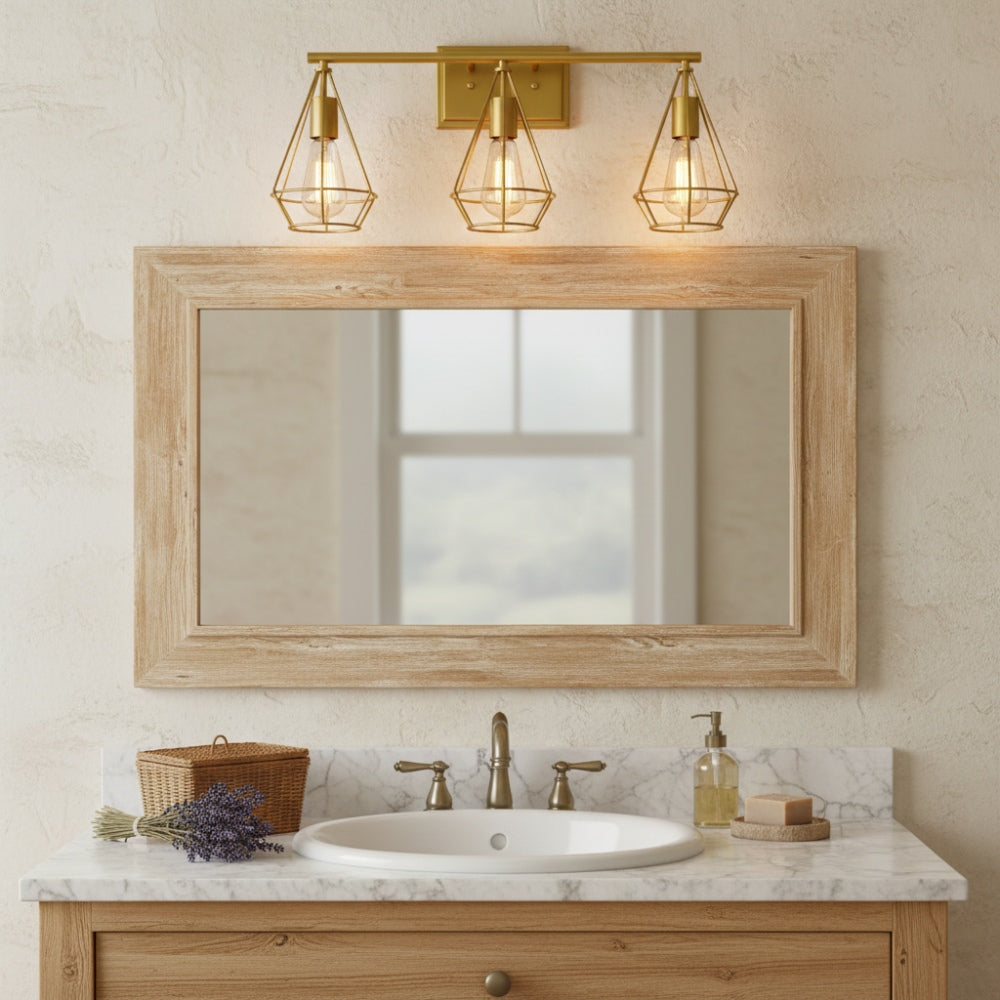 Solanivelo Retro Metal Wall Light with Diamond Hollow Shades for Kitchen Island | Souliia