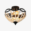 Rustibea Beaded Dome Ceiling Light – Vintage Country for Kitchen | Souliia