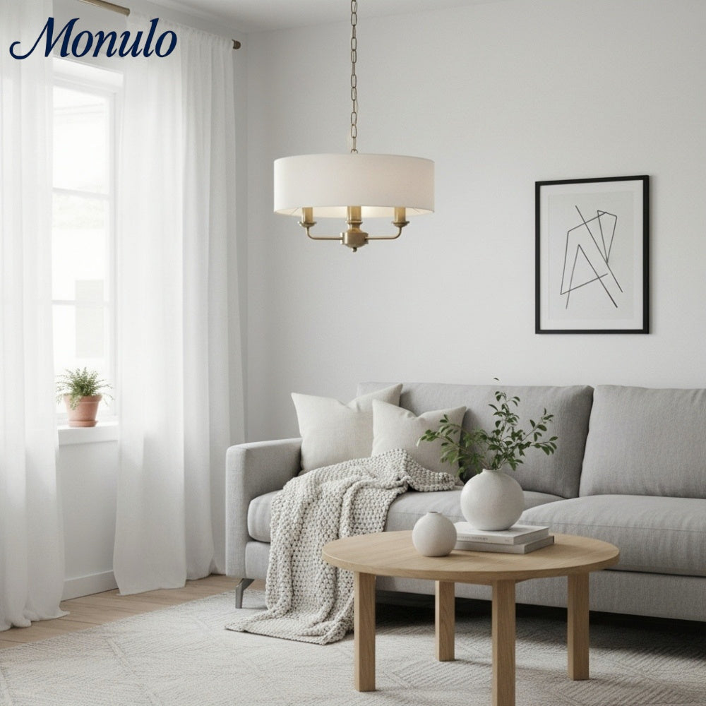 Tela elegante Mehrarm-Hängeleuchte mit skulpturalen Schirmen für Esszimmer und Wohnbereich | Souliia