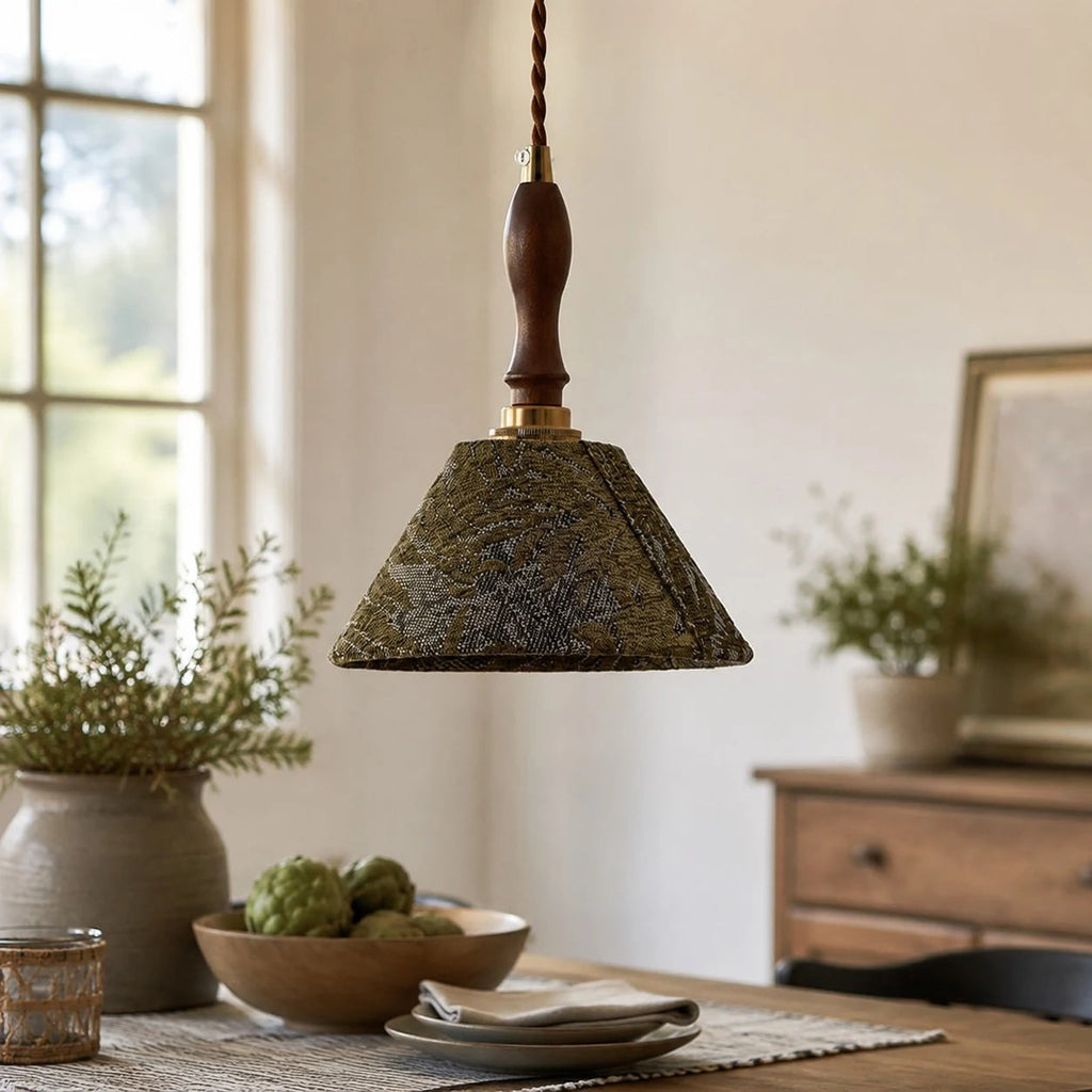 Wabi-sabi-pendellampe i stof | Souliia