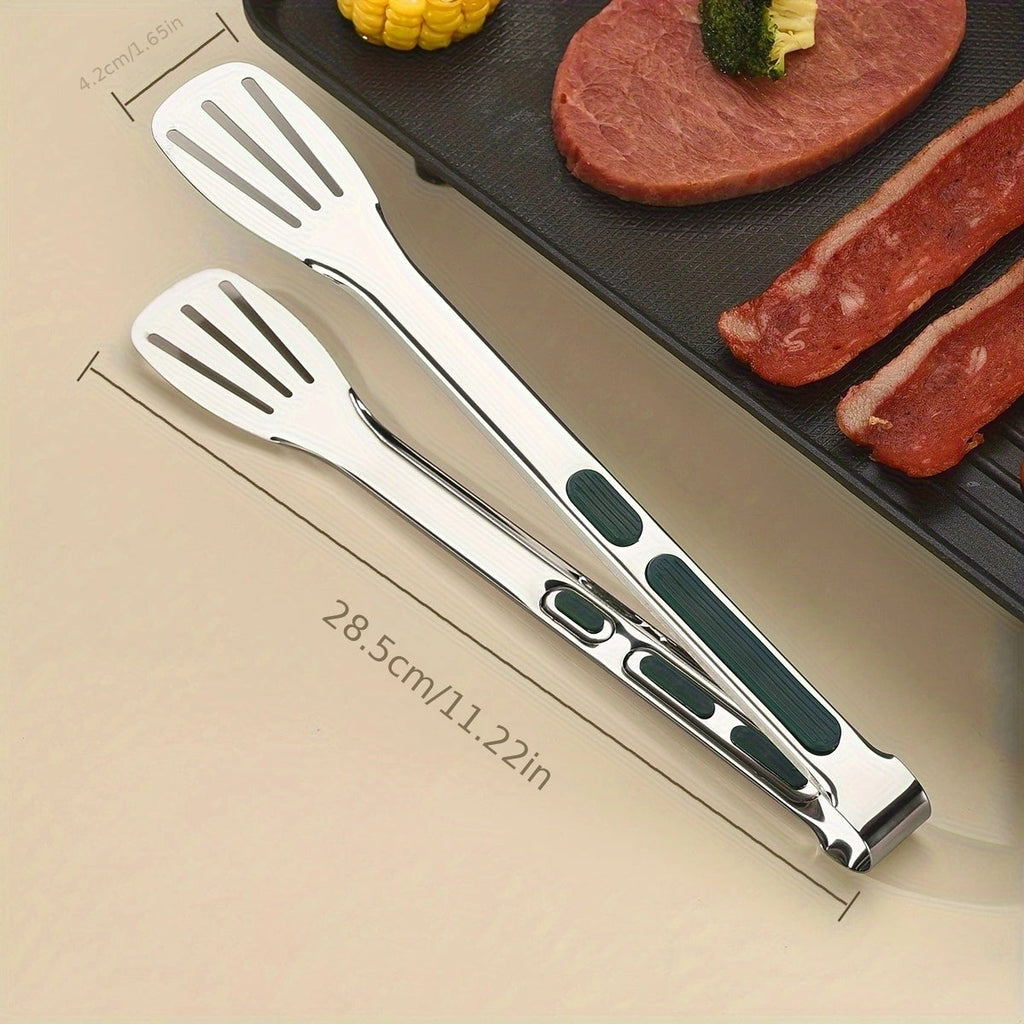 Servetong Stainless Steel Tongs — Non-Slip Grip Handles