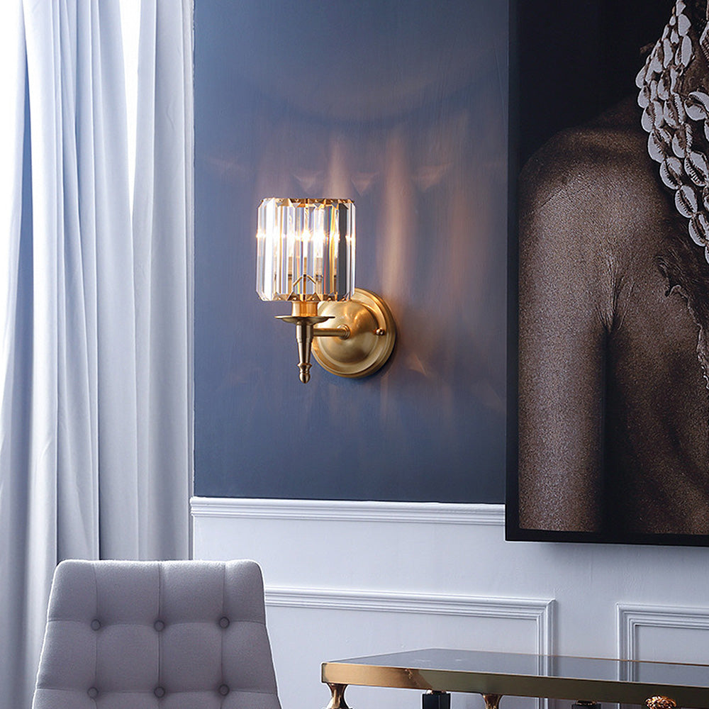 Lustrielle funkelnde Kristall-Wandlampe im Vintage-Stil – luxuriöse Wandleuchte für Flur & Esszimmer | Souliia