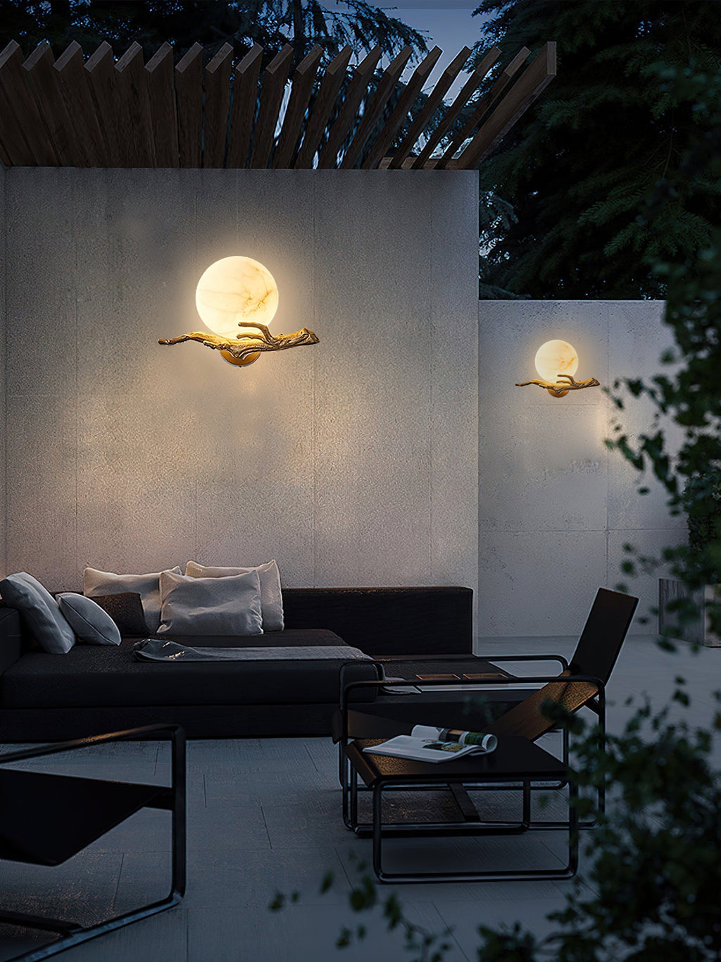 Retro Twigs Alabaster Wall Lamp | Souliia