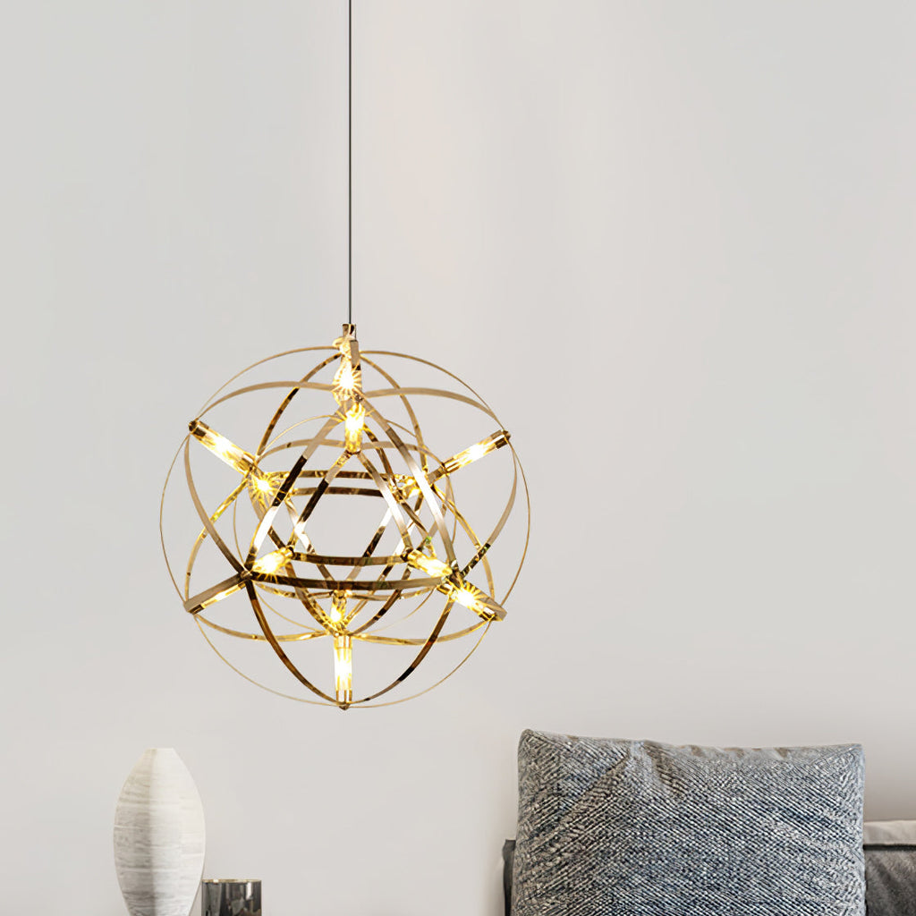Silver Spark Ball Pendant Light | Souliia