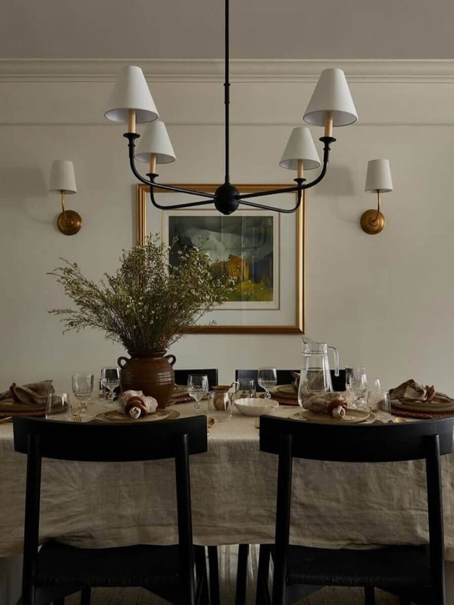 Sleek Chandelier Featuring Layered Linear Silhouette | Souliia