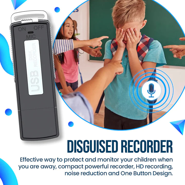 Voice Recorder | Hidden Design | Noise Cancellation | BullySpy - Souliia