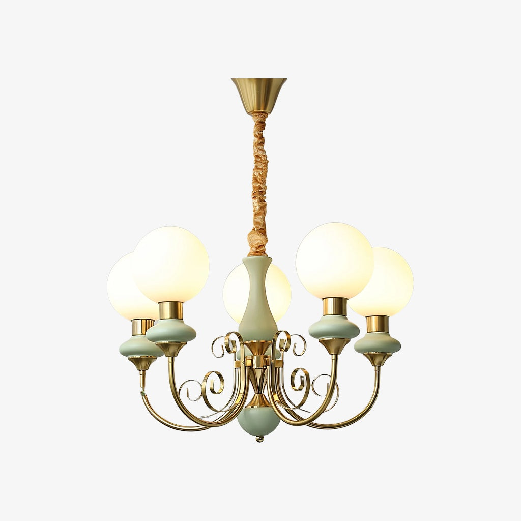 Radiara Modern Luxury Stone Sphere Chandelier Sculptural Layered Design for Living Room and Foyer | Souliia