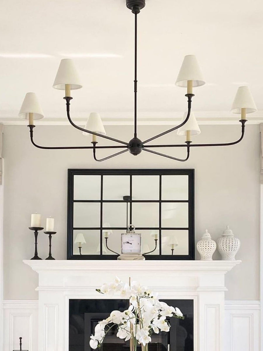 Sleek Chandelier Featuring Layered Linear Silhouette | Souliia