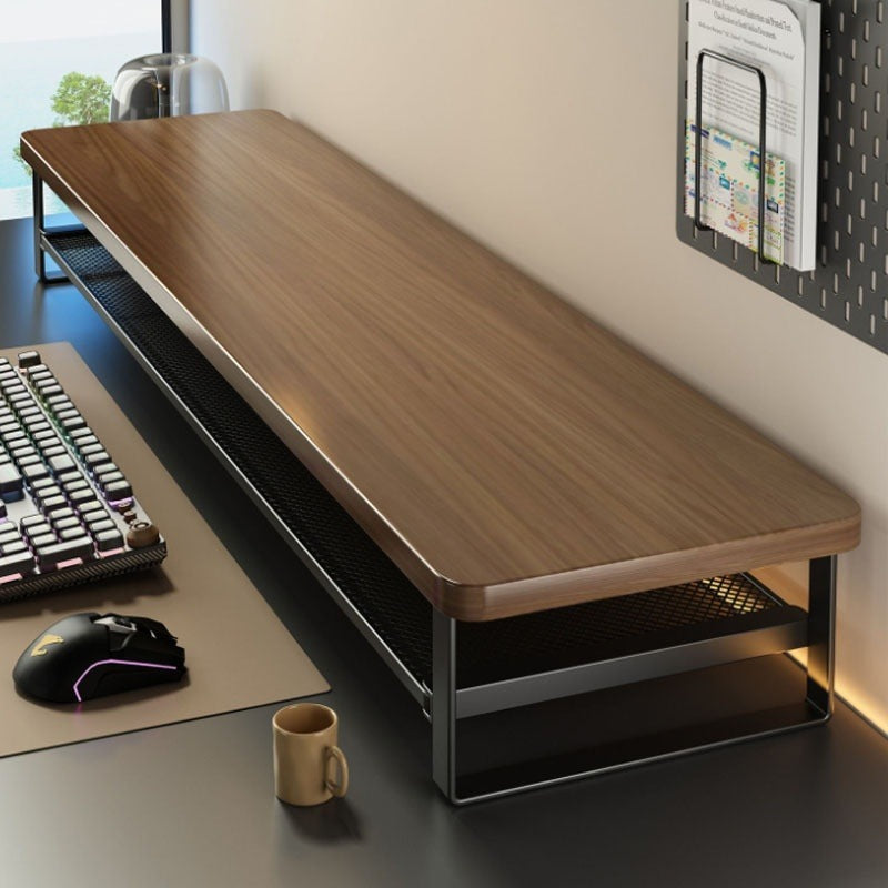 Monostand Dual-Tier Computer Stand — Raised Monitor Platform and Compact Storage Drawer