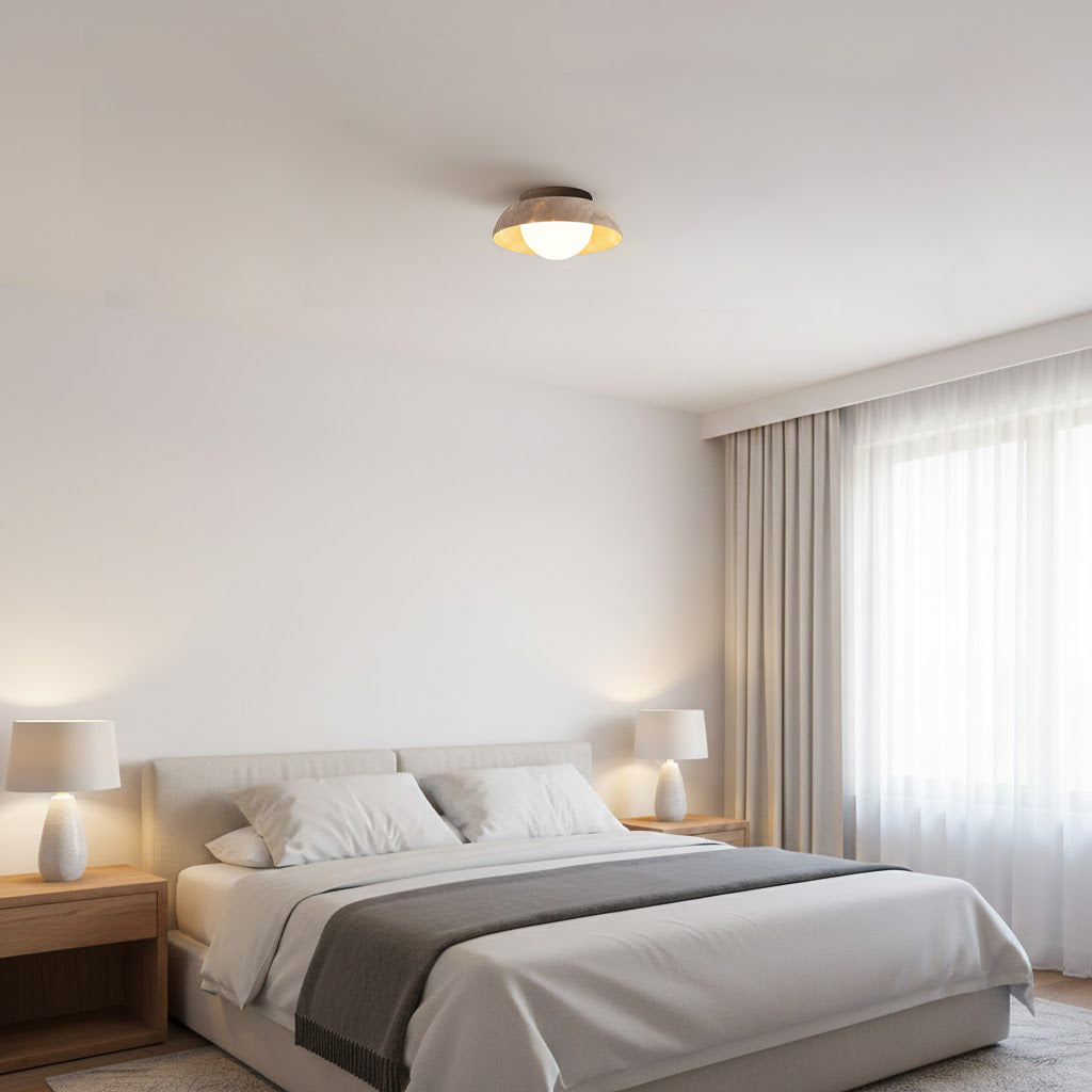 Lampada da soffitto Piedra in travertino | Souliia