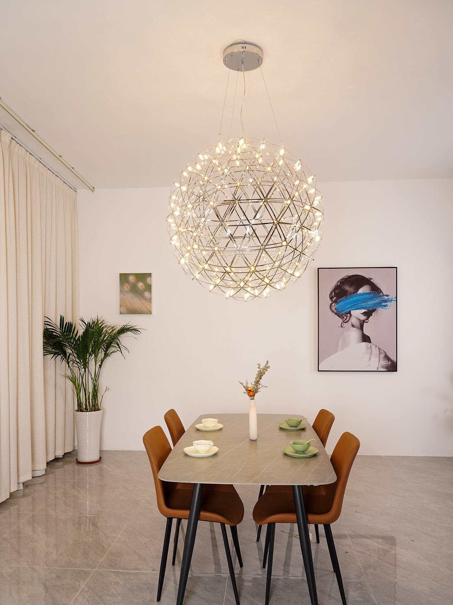 Silver Spark Ball Pendant Light | Souliia