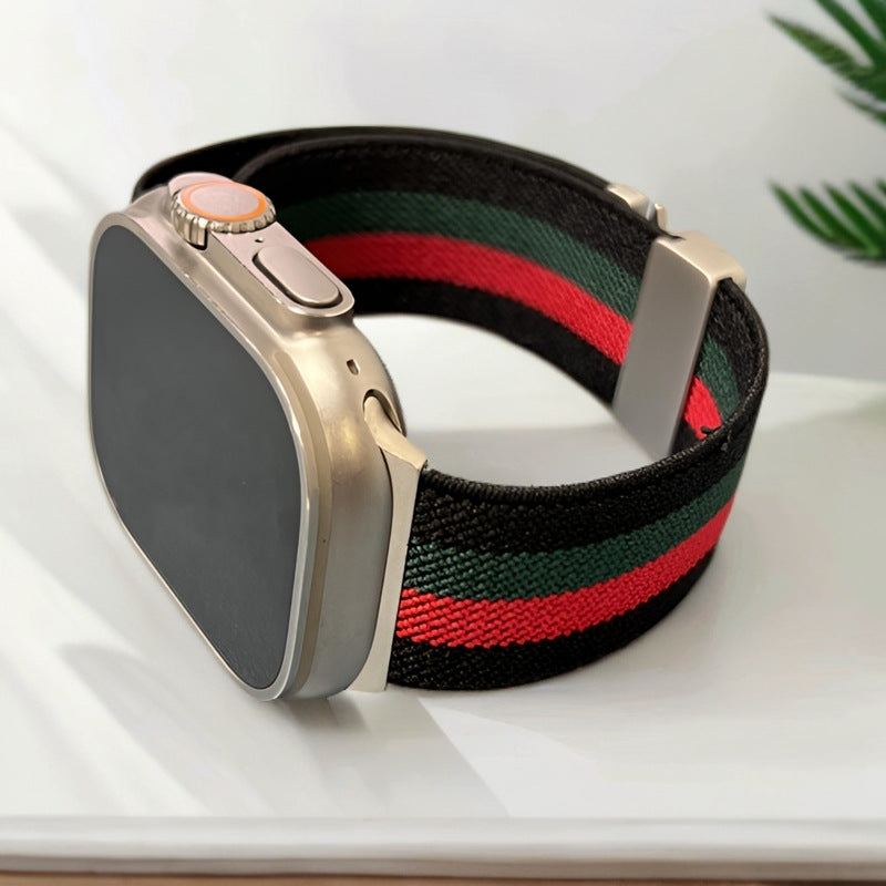 Apple Watch Nylon Braided Band — Adjustable Parachute Buckle
