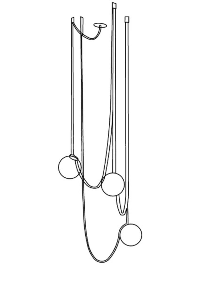 Lampada a sospensione modulare con design scultoreo a forma di cintura | Souliia