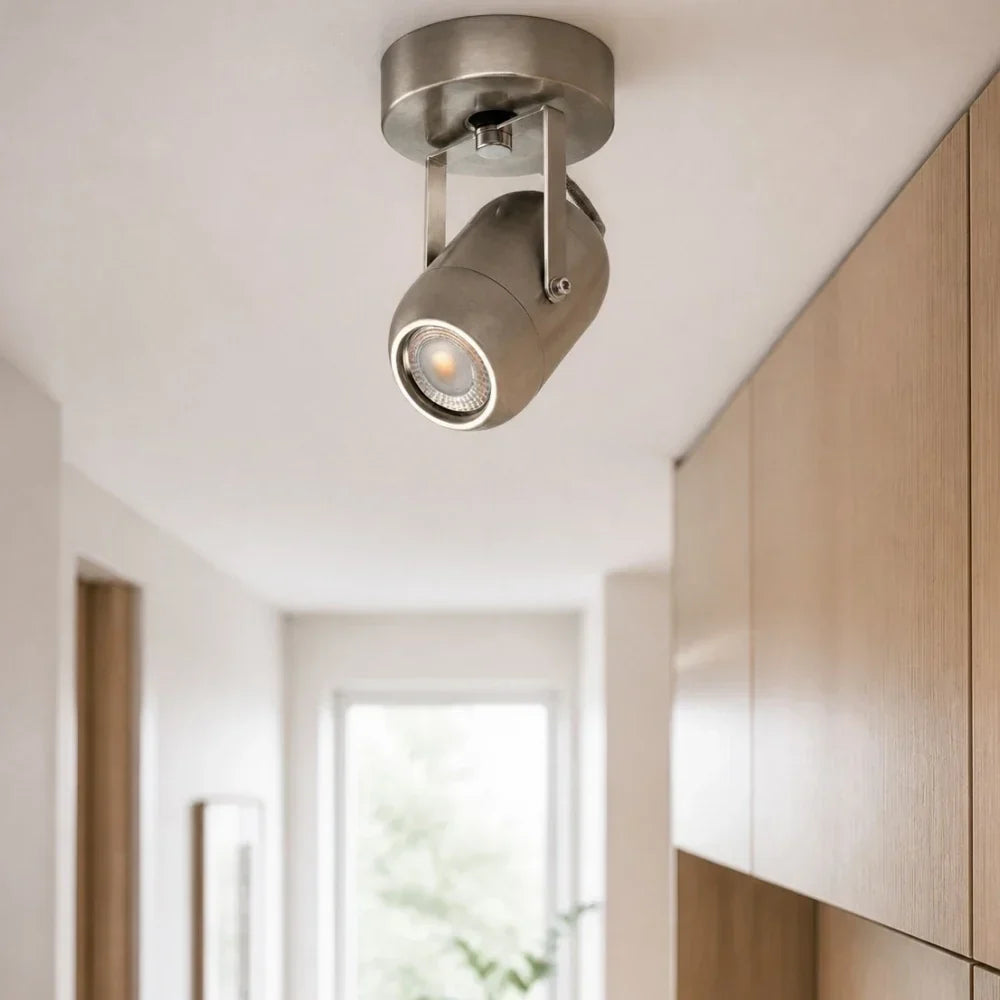 Sand Nickel Adjustable LED Wall Lamp for Hallway Bedroom Vanity | Souliia