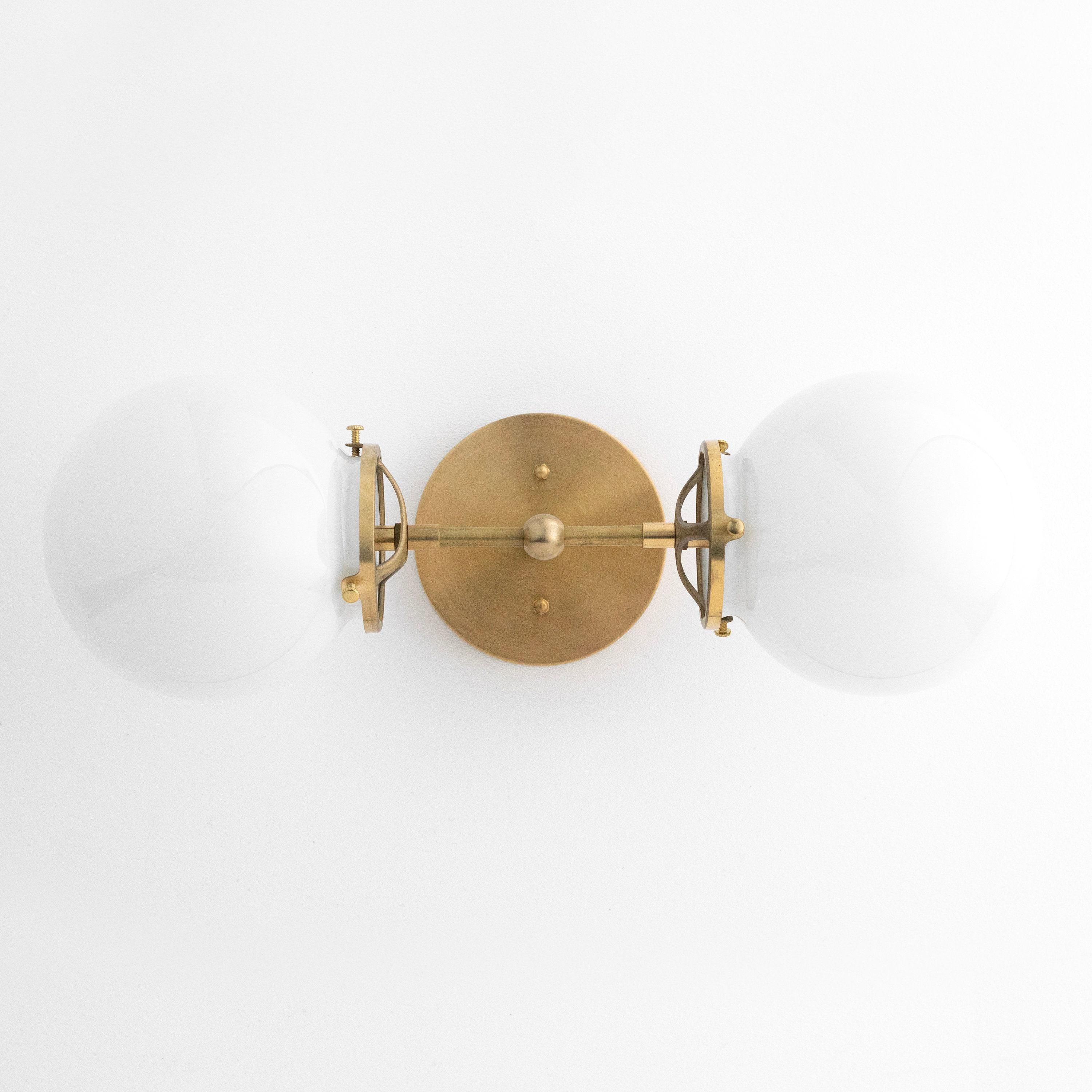 Lumio Globe Opal Glass – Mid-Century Modern Bathroom Wall Sconce | Souliia