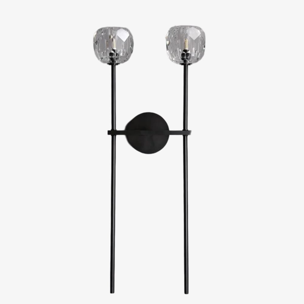 Lustrielle Clear Glass Cylindrical Wall Sconce – Modern Luxury Wall Light for Hallway | Souliia