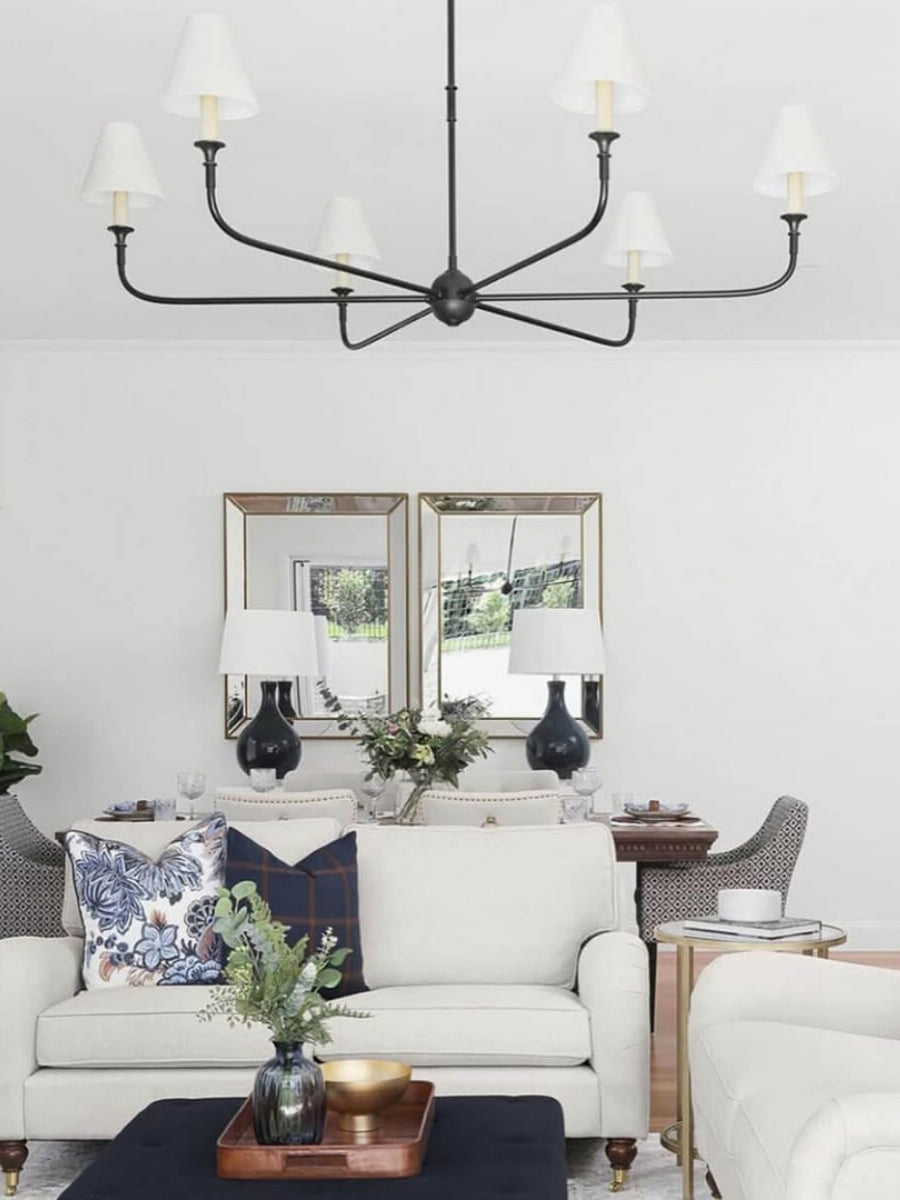 Sleek Chandelier Featuring Layered Linear Silhouette | Souliia