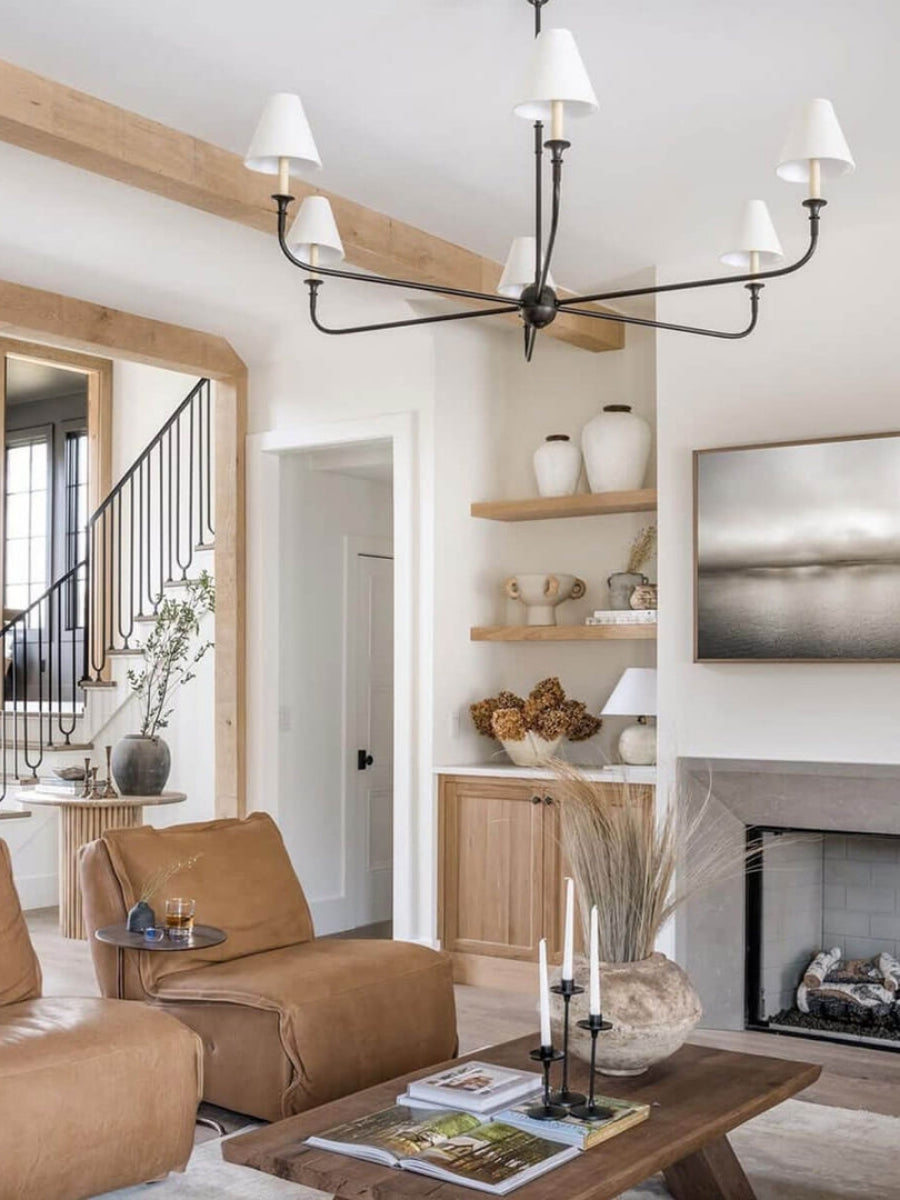 Sleek Chandelier Featuring Layered Linear Silhouette | Souliia