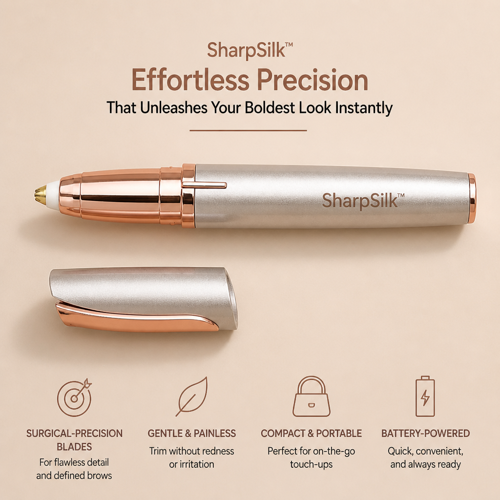 SharpSilk — Sweep Away Stray Brow Hairs & Facial Fuzz Painlessly in Seconds - Souliia