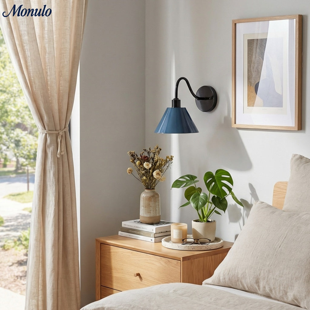 Narix Konische moderne Metall-Wandleuchte für Flure und Schlafzimmer | Souliia