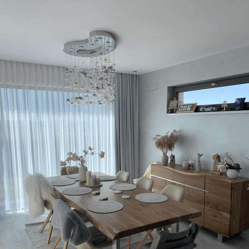 Mirror Finish Collection — Nova Crystal Teardrop Chandelier