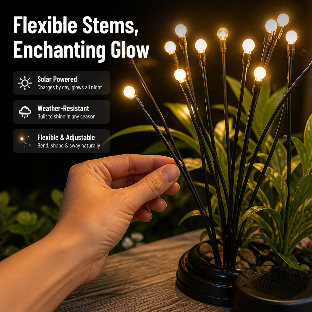 SereniBloom — Light Up Your Garden With a Soft, Swaying Firefly Glow - Souliia