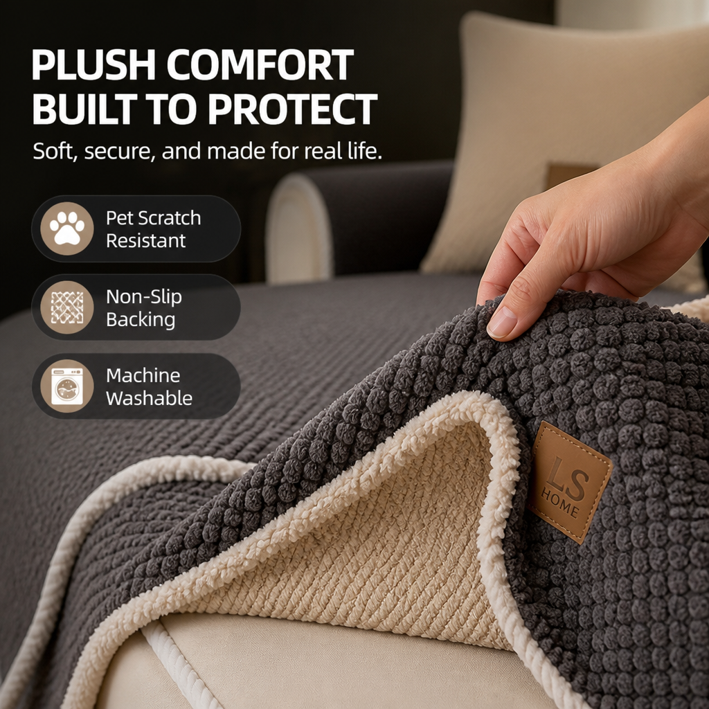 VeluraShield — Enveloppez votre canapé d’un confort moelleux qui ne glisse ni ne se décolore jamais - Souliia