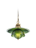 Ribbed Glass Pendant Light - Contemporary Brass and Glass Pendant for Kitchen and Living Room | Souliia