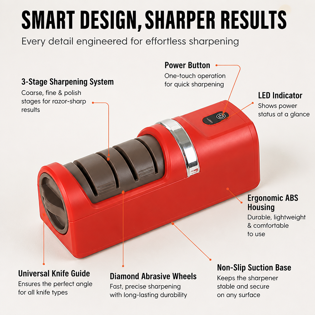 SharpEdge — Bring Every Dull Knife Back to Razor-Sharp in Seconds - Souliia