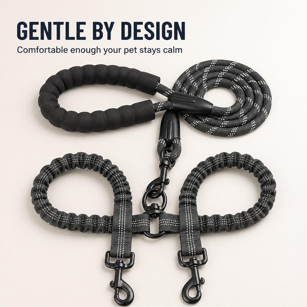 VersaTether — Effortless, Tangle-Free Control for Happier, Calmer Walks with Two Dogs - Souliia