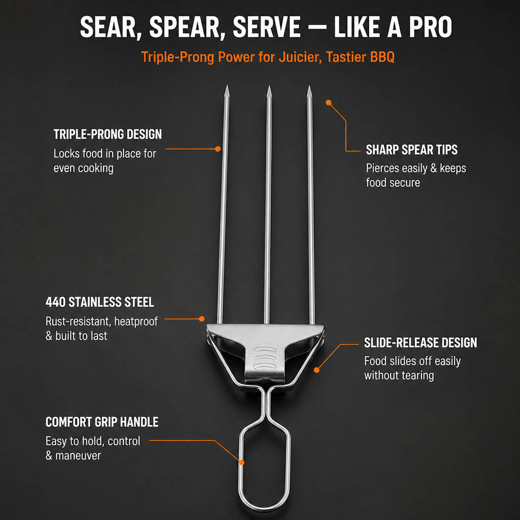 SearMight — Lock Food in Place, Slide It Off Clean, Grill Like a Pro - Souliia