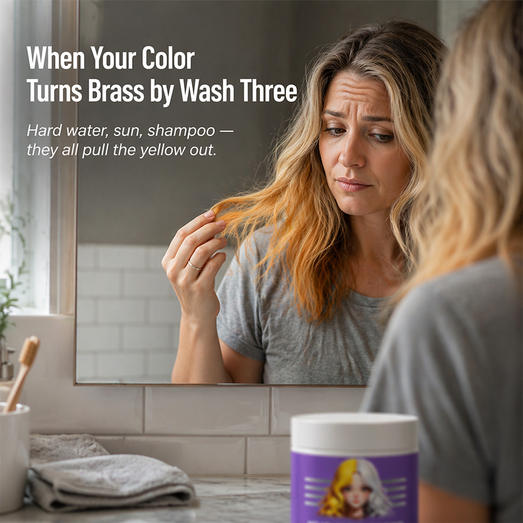 VioletLock — Kill Brassy Yellow, Deep-Condition & Keep Blonde Cool Between Salon Visits - Souliia
