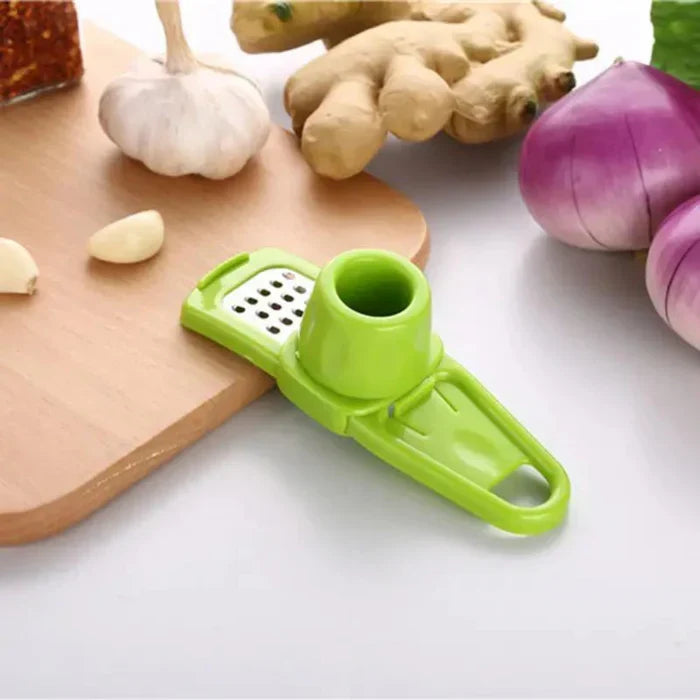 Manual Mini Garlic Press — Garlic and Ginger Crusher Tool