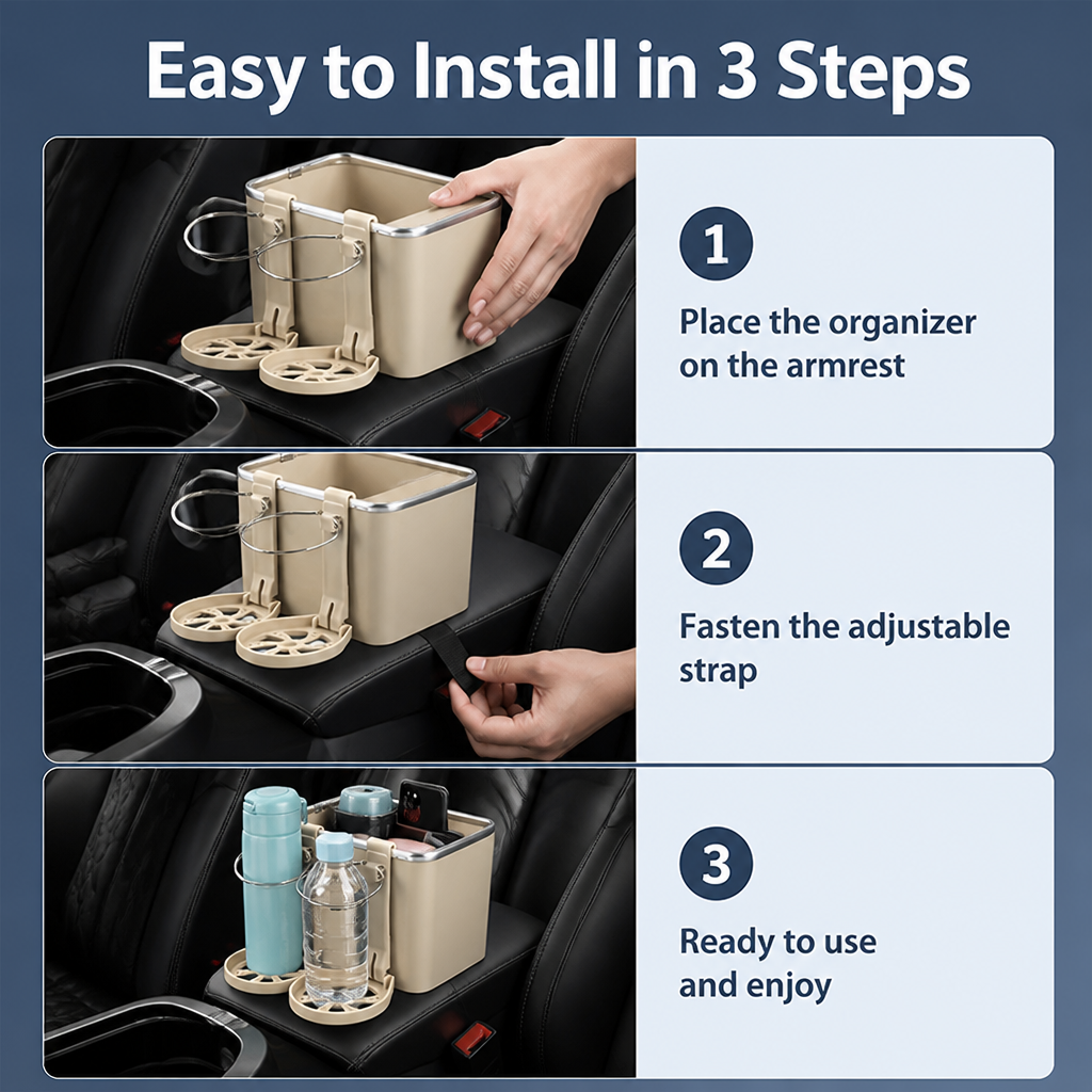 VeloceGuard — Take Back Your Drive with Ultimate Order and Spill-Proof Peace of Mind - Souliia