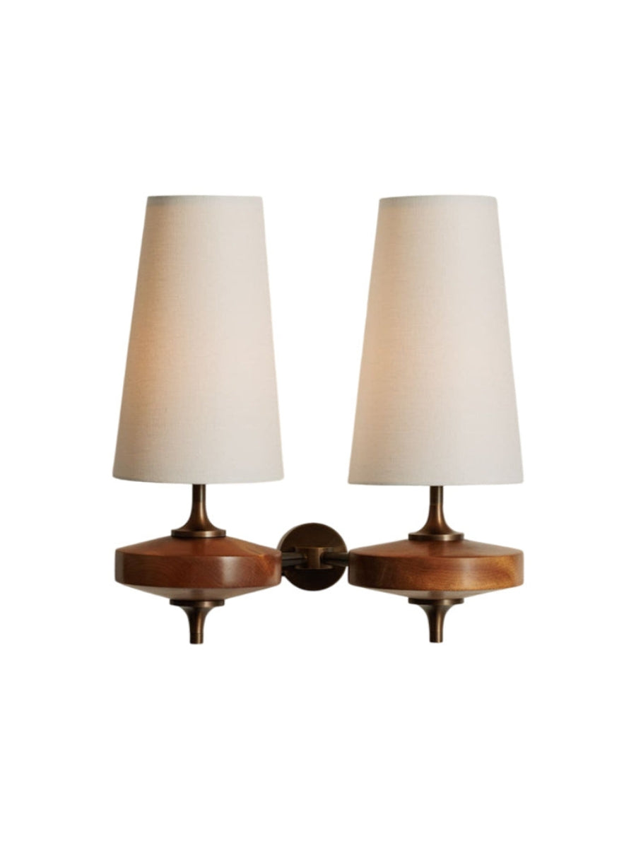 Rowan Retro Fabric Shade Wall Sconce – Classic Fabric Lighting For Bedroom | Souliia