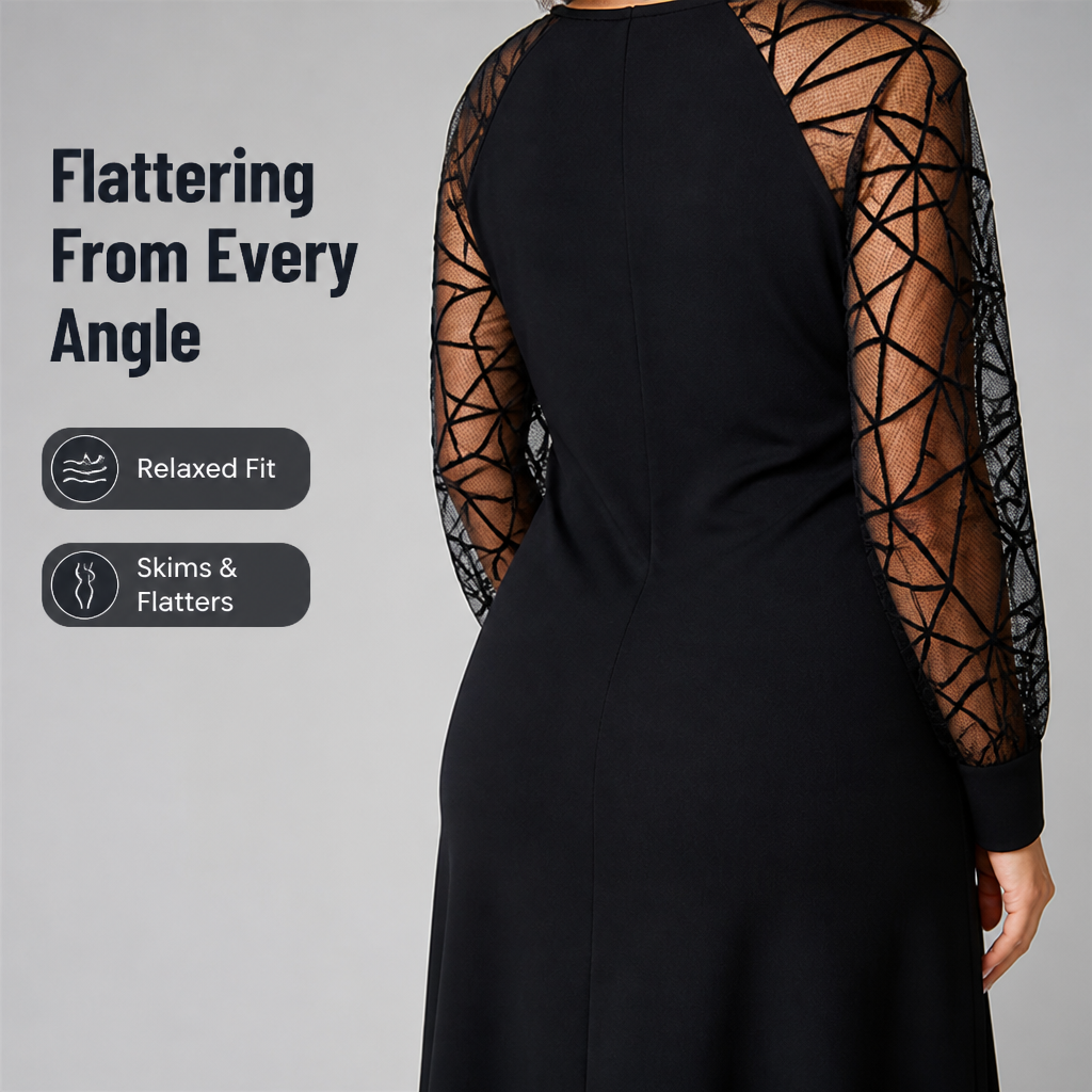 VioraLuxe Black Tunic Dress — Unleash Confidence with Effortless Comfort and Chic Style - Souliia