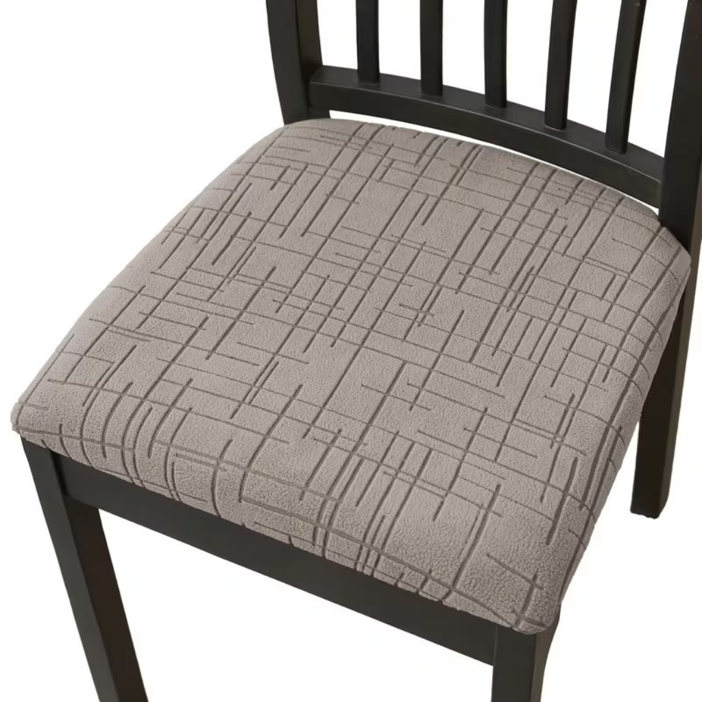 Crossfit Elastic Dining Chair Covers — Cross-Textured Stretch Fabric, Secure Fit