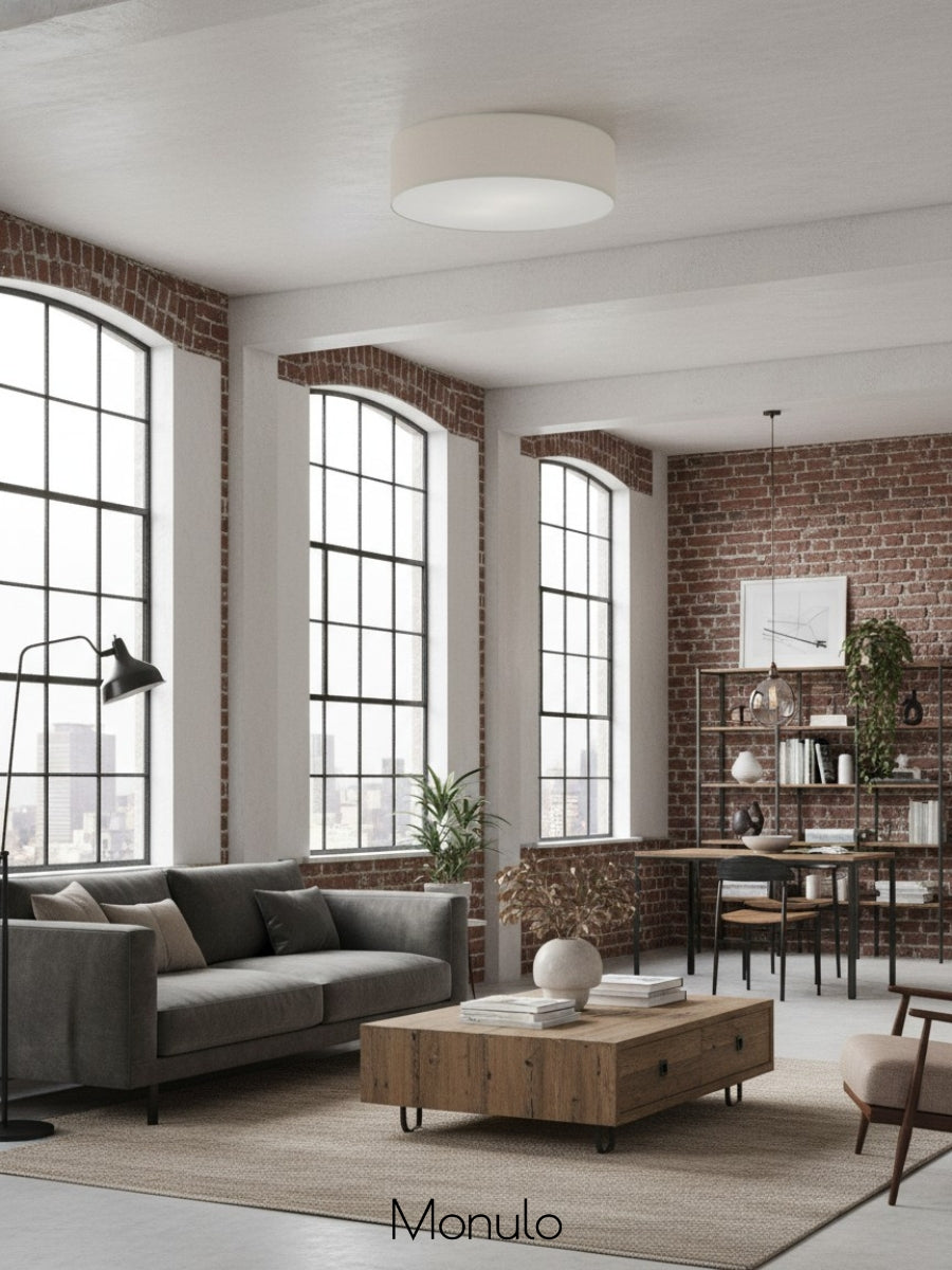 Soft Deckenlampe – Stoff- und Acryl-Rundleuchte für stimmungsvolles Licht | Souliia