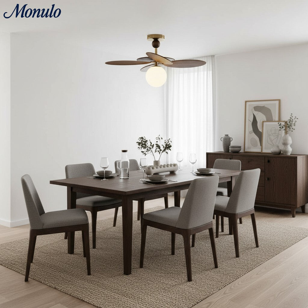 Orrise Cascading Leaf Ceiling Light - Modern Metal and Wood for Bedrooms and Living Rooms | Souliia