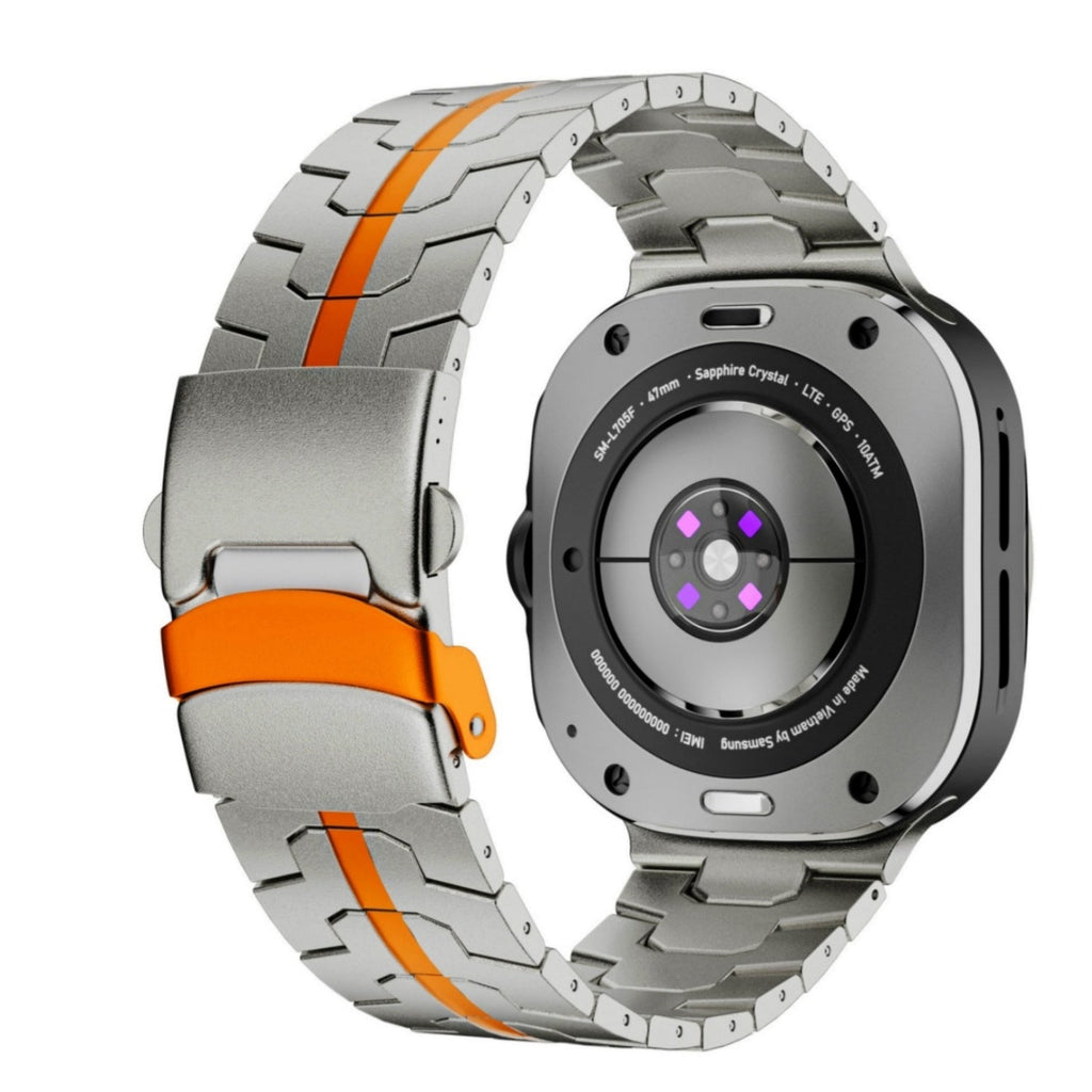 Aurora Titanium Strap — Adjustable Folding Buckle for Samsung Galaxy Watch Ultra