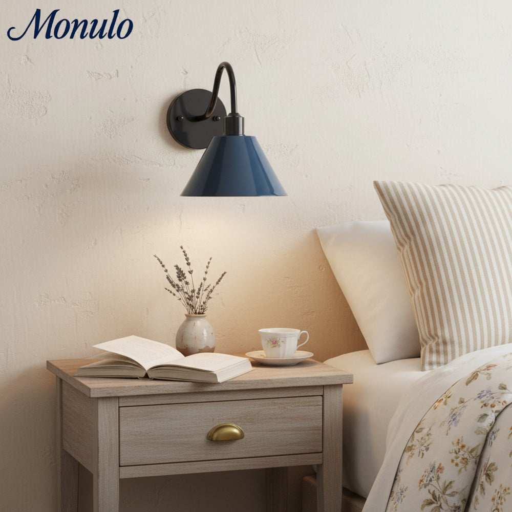 Narix Konische moderne Metall-Wandleuchte für Flure und Schlafzimmer | Souliia