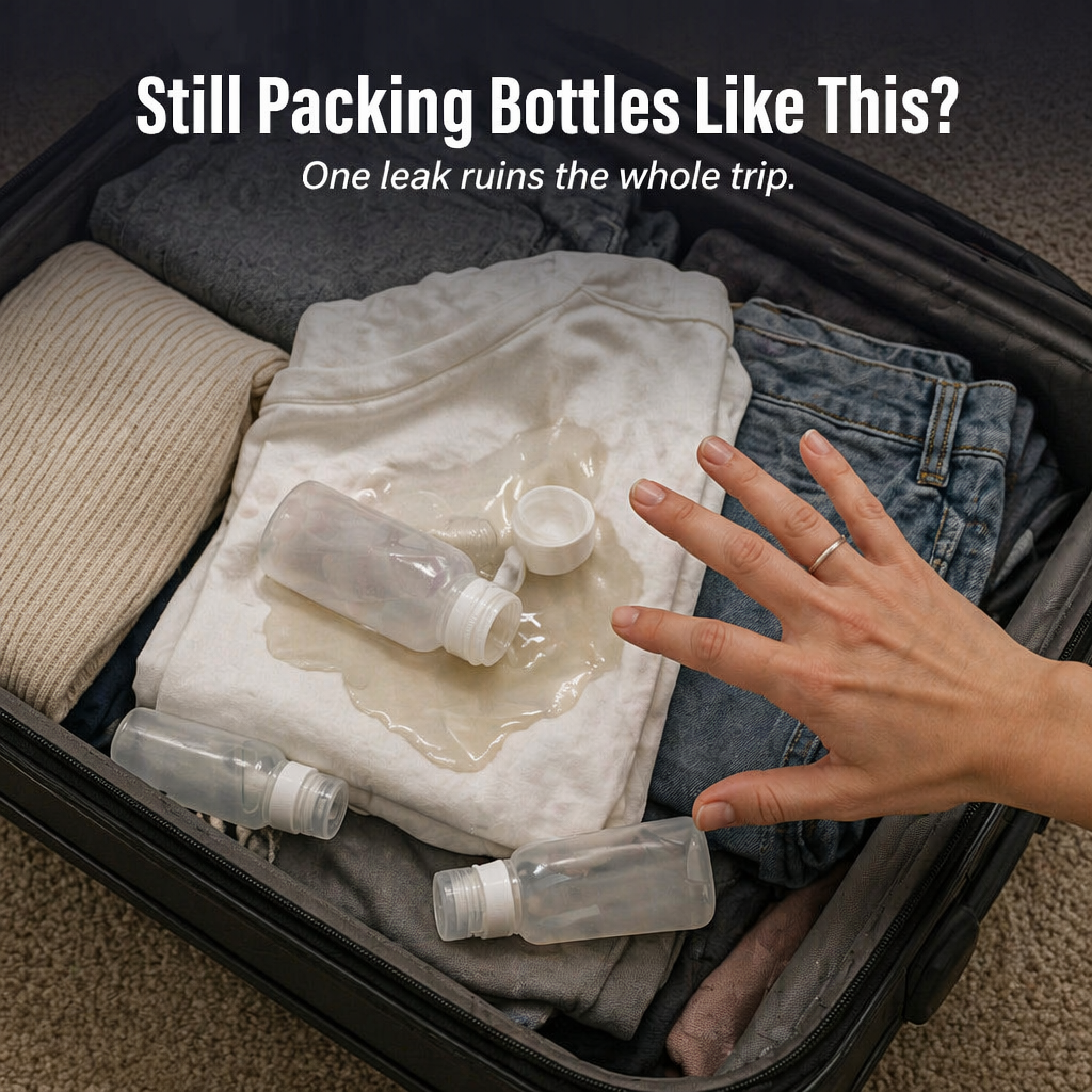 VoyaPack — Pack, Lock & Dispense All Four Toiletries From One Case - Souliia