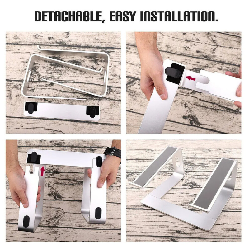 Vertikaler Laptopständer aus Aluminium - Ergonomische Höhenerhöhung