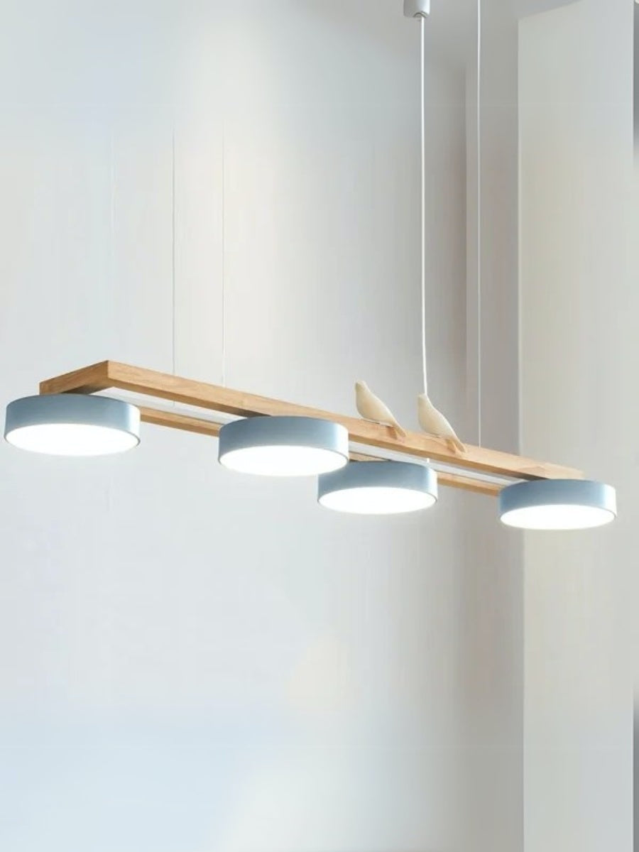 Moderne minimalistisk pendellampe med 4 fugle | Souliia