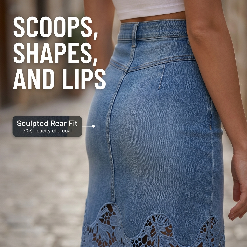 VelaLace Denim Skirt — Unleash Your Confidence with Comfort and Allure - Souliia