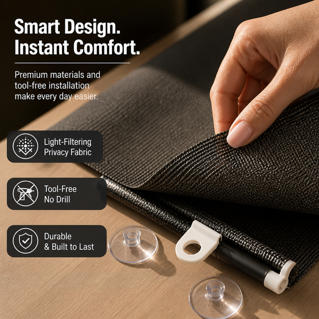 ShadeStream — Instantly Cool, Private Rooms Without a Single Drill - Souliia